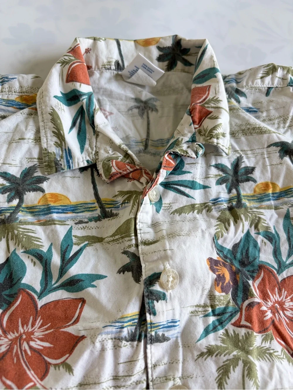 Bundle of Baby Boy Tops Size 12 Months Old Navy Stripes Hawaiian Shirt Pirate